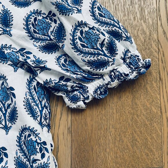 J. crew Girls' Smocked T-shirt in Block Print - Picture 3 of 5